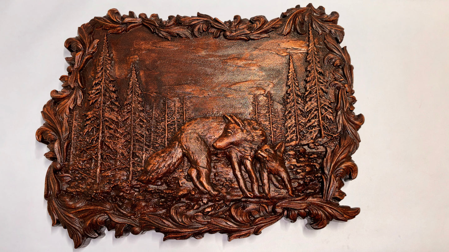 Three-dimensional Fox portrait