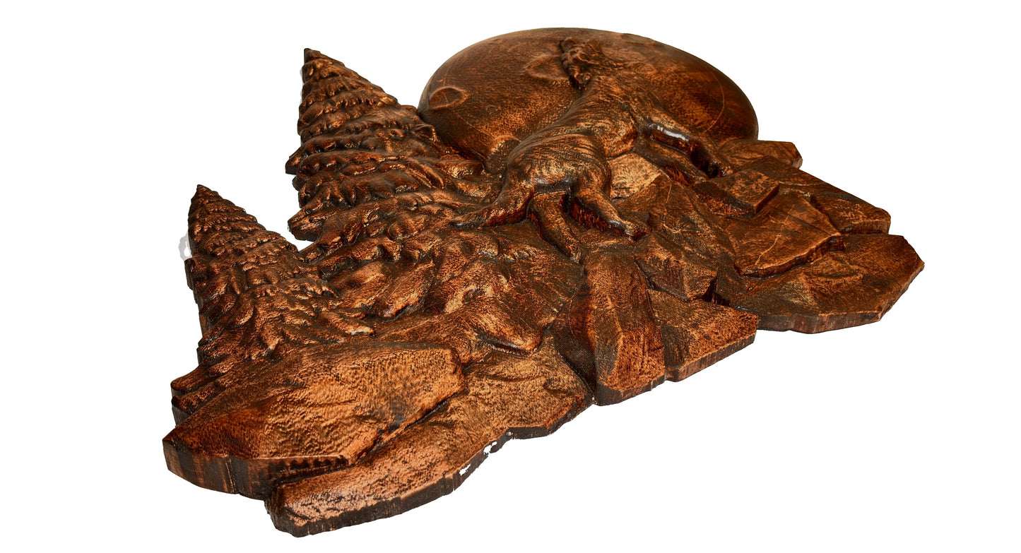 3D Wolf Carving